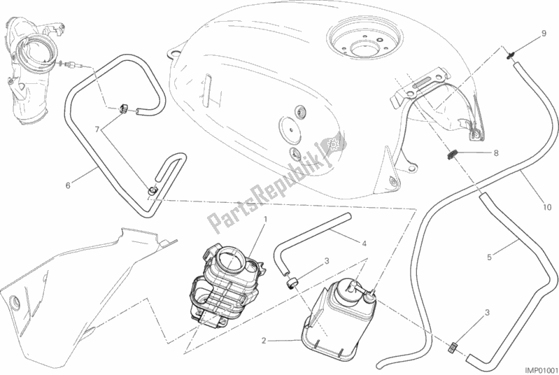 Wszystkie części do Kanister Na Gor? Ce Powietrze Ducati Scrambler Urban Enduro Brasil 803 2017